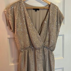 Honey punch champagne sparkle romper
